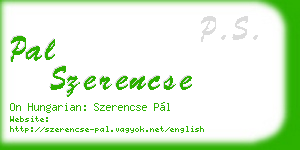 pal szerencse business card